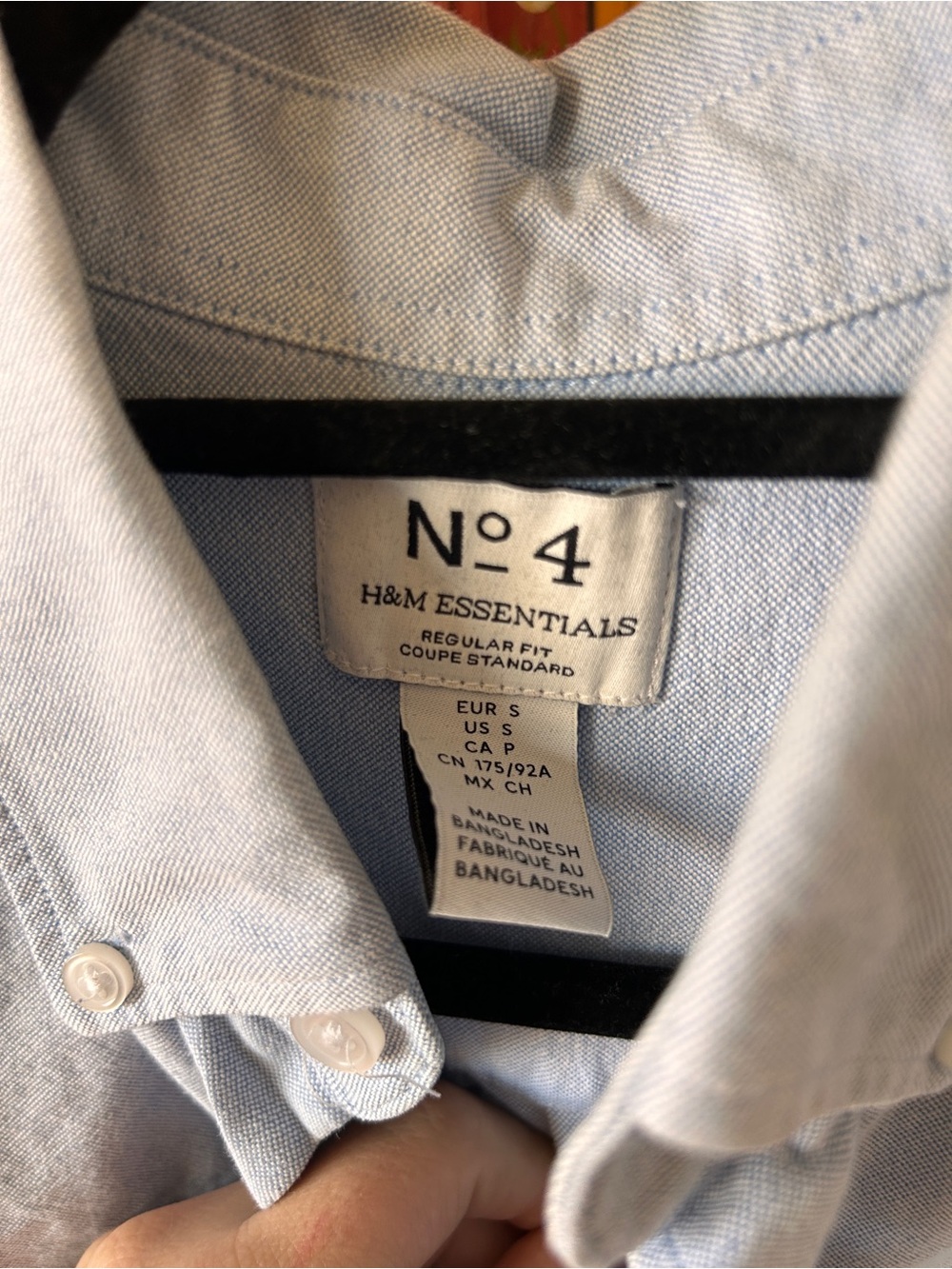 H&M Light Blue Men's Button-Up Shirt Jacket - Picture 3 of 4